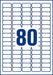 Avery L4732REV - 25 verwijderbare etiketten ft 35,6 x 16,9 mm, 2.000 etiketten, wit - OfficeTown
