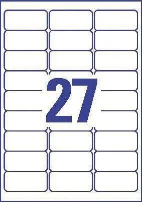 Avery L4737REV - 25 verwijderbare etiketten ft 63,5 x 29,6 mm (b x h), 675 etiketten, wit - OfficeTown
