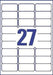 Avery L4737REV - 25 verwijderbare etiketten ft 63,5 x 29,6 mm (b x h), 675 etiketten, wit - OfficeTown