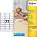 Avery L4737REV - 25 verwijderbare etiketten ft 63,5 x 29,6 mm (b x h), 675 etiketten, wit - OfficeTown