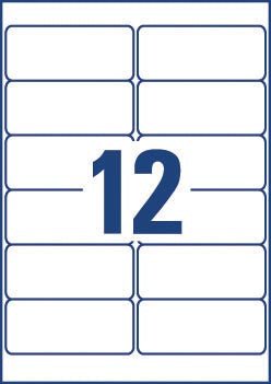 Avery L4743REV - 25 verwijderbare labels ft 99,1 x 42,5 mm, 300 labels, wit - OfficeTown