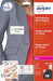 Avery L4787 - 20 zelfklevende badge ft 80 x 50 mm, doos van 200 stuks, wit/blauw - OfficeTown