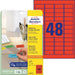 Avery Mini - etiketten rood - OfficeTown