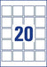 Avery printbare QR - etiketten ft 45 x 45 mm (b x h), 400 stuks - OfficeTown