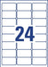 Avery uitneembare weersbestendige etiketten Ft 63,5 x 33,9 mm (b x h), wit, doos van 480 etiketten - OfficeTown