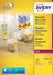 Avery verwijderbare neonetiketten ft 99,1 x 38,1 mm (b x h), doos van 100 vellen, 1400 stuks, neon - geel - OfficeTown