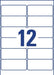 Avery verwijderbare weerbestendige etiketten Ft 99,1 x 42,3 mm (b x h), wit, doos van 240 etiketten - OfficeTown