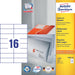 Avery Zweckform 3484, Universele etiketten, Ultragrip, wit, 200 vel, 16 per vel, 105 x 37 mm - OfficeTown