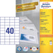 Avery Zweckform 3651, Universele etiketten , Ultragrip, wit, 100 vel, 40 per vel, 52,5 x 29,7 mm - OfficeTown