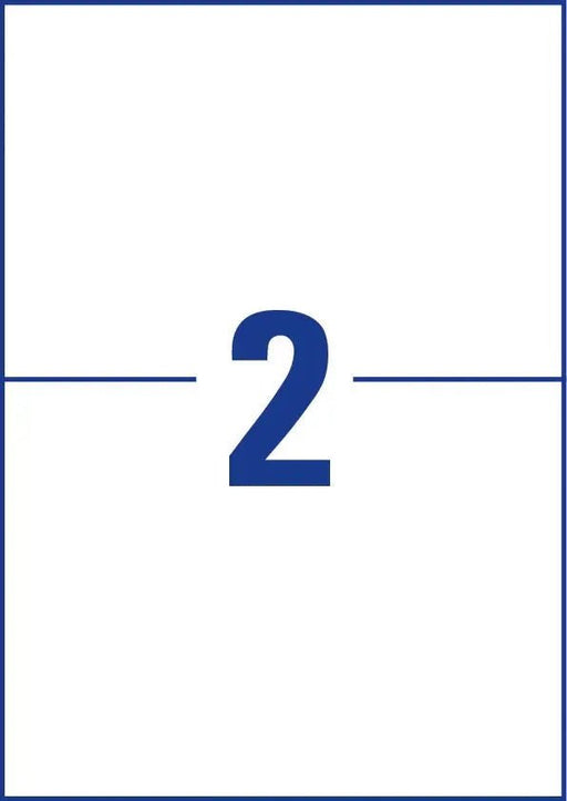 Avery Zweckform 3655, Universele etiketten, Ultragrip, wit, 100 vel, 2 per vel, 210 x 148 mm - OfficeTown