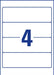 Avery Zweckform L4761 - 25 ordnerrugetiketten ft 19,2 x 6,1 cm (b x h), 100 etiketten, wit - OfficeTown