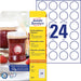 Avery Zweckform ronde etiketten, diameter 40 mm, wit, afneembaar, 240 etiketten, 10 vellen - OfficeTown