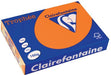 Clairefontaine Trophée Intens, gekleurd papier, A4, 160 g, 250 vel, feloranje 4 stuks, OfficeTown