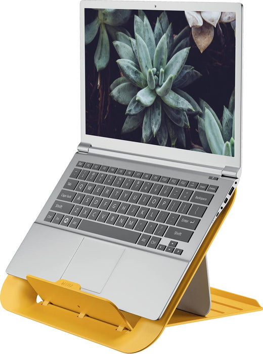 Leitz Ergo Cosy laptopstandaard geel met 4 verstelbare niveaus