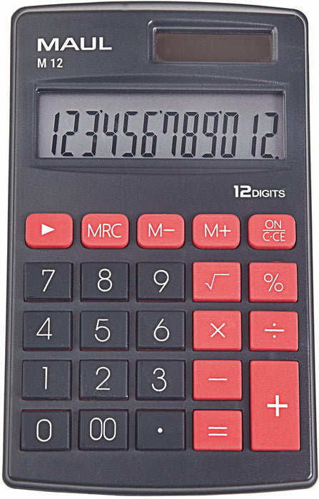 MAUL rekenmachine M12, zwart
