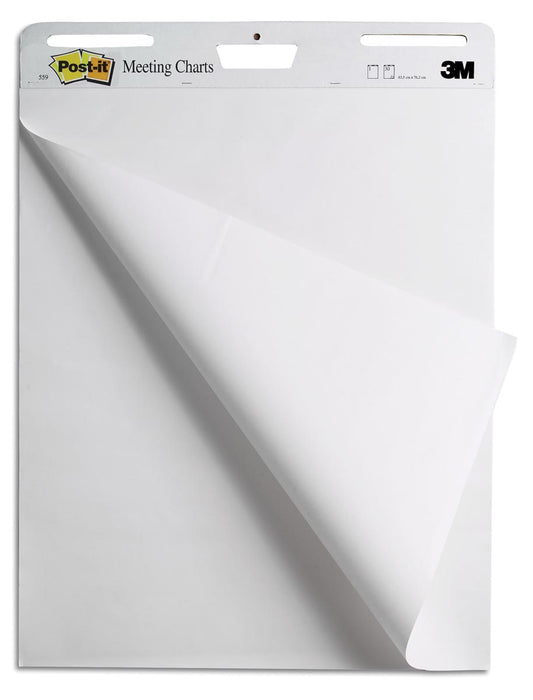 Post-it vergaderingsbord, afmetingen 63,5 x 76,2 cm, gerecycled, blok van 30 vellen, pak van 2 stuks