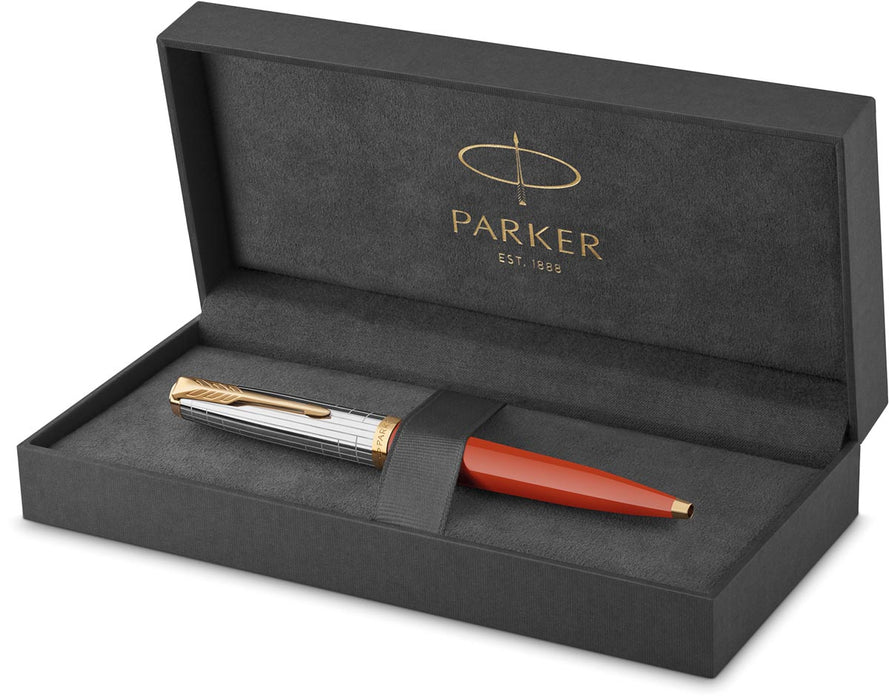 Parker 51 Premium balpen vuurrood GT