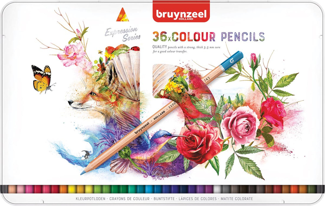 Bruynzeel kleurpotloden Expression, in metalen doos van 36 stuks