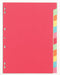 Pergamy tabbladen ft A4, 11-gaatsperforatie, extra sterk karton, geassorteerde kleuren, 12 tabs 25 stuks, OfficeTown