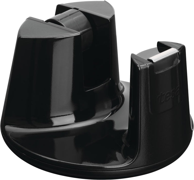 Tesa bureauplakbandhouder Easy Cut Compact, voor rollen van ft 33 m x 19 mm, zwart