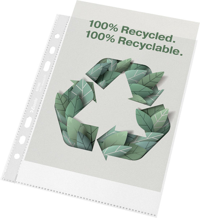 Esselte geperforeerde showtas van 100% gerecycled materiaal, ft A5, 70 micron, doos van 100 stuks