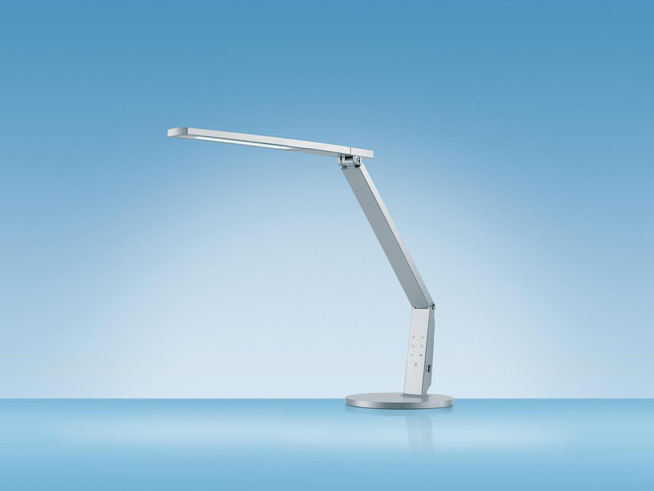 Hansa bureaulamp Vario Plus, LED-lamp, zilver