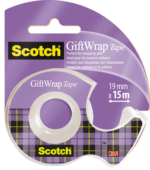 Scotch Gift Wrap tape ft 19 mm x 15 m, op blister 12 stuks, OfficeTown
