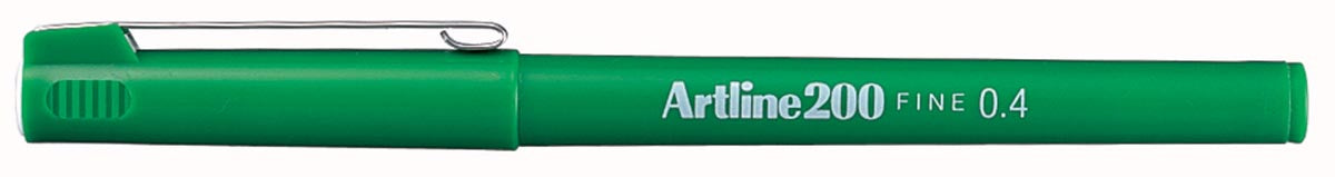 Artline 200 fineliner, groene inkt met 0,4 mm schrijfbreedte