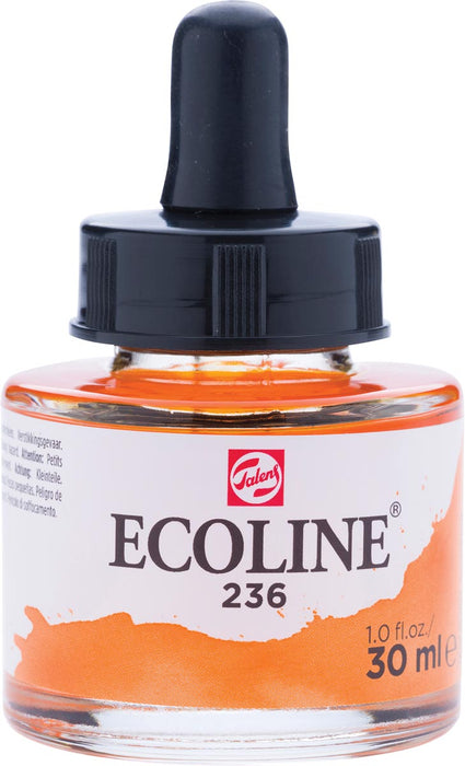 Talens Ecoline 30 ml lichtoranje waterverf, 3 stuks