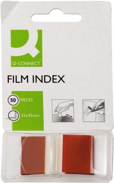 Index Q-CONNECT, 25 x 45 mm, 50 tabs, rood