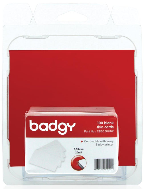 Badgy 100 wit, dunne kaarten van 0,5 mm voor Badgy100 of Badgy200 - OfficeTown