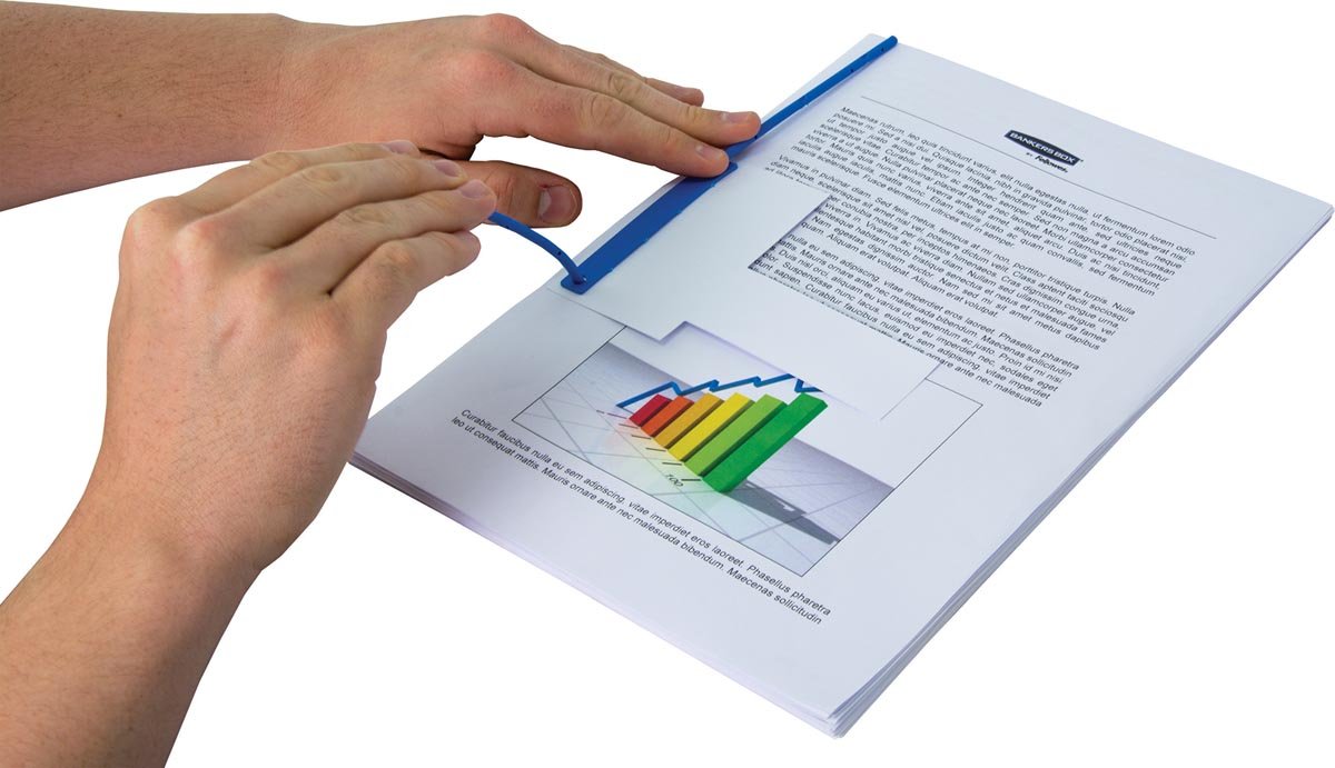 Bankers Box archiefbinder D - Clip blauw, doos van 100 stuks - OfficeTown