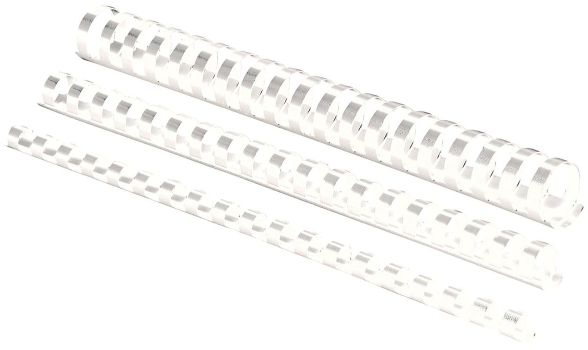 Plastic Bindruggen Fellowes, 100 stuks, 10 mm, wit