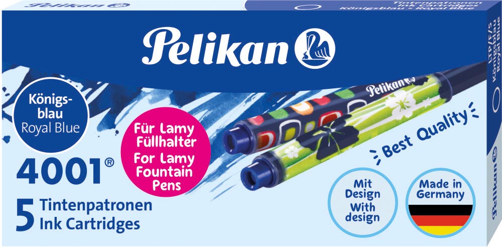 Pelikan Inktcartridges 4001 in Koningsblauw met Motief
