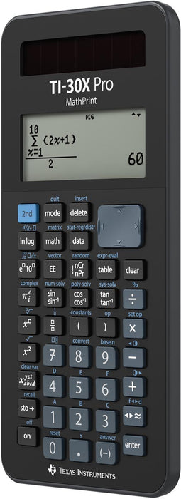 Texas wetenschappelijke rekenmachine TI-30X Pro MathPrint, in een kartonnen doosje