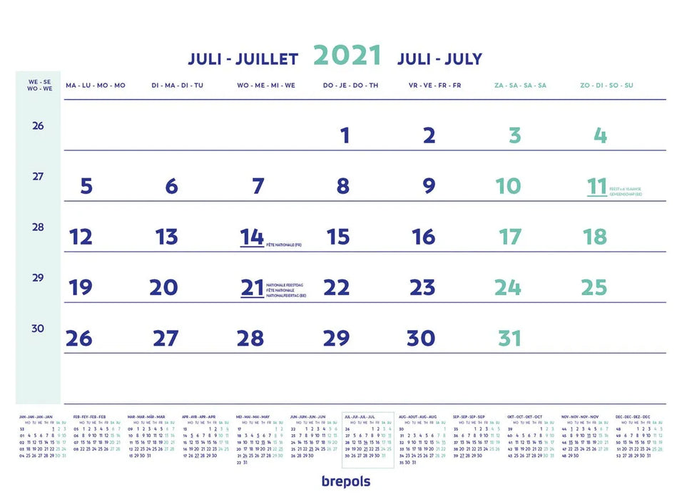 Brepols maandkalender, 2025, OfficeTown