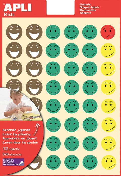 Beloningsstickers voor kinderen Happy Smile, blister met 576 stickers - OfficeTown