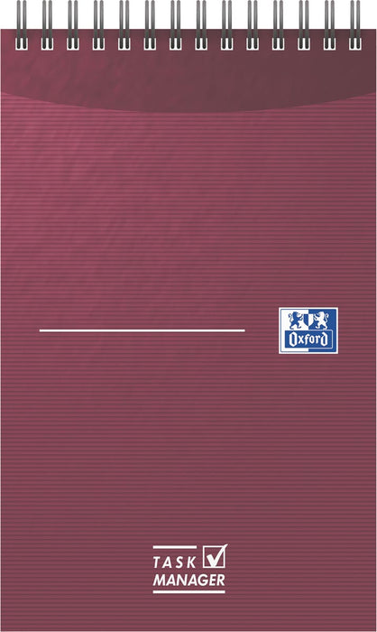 Oxford Office Essentials taakplanner, 140 pagina's, formaat 12,5 x 20 cm, gevarieerde kleuren, 5 stuks