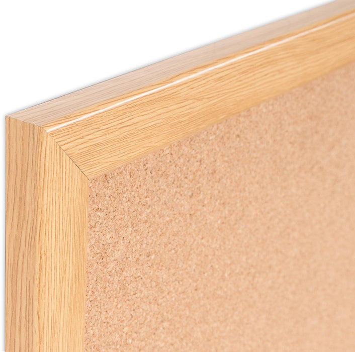 Bi - Office Earth Prime kurkbord met eiken omlijsting, 90 x 60 cm - OfficeTown