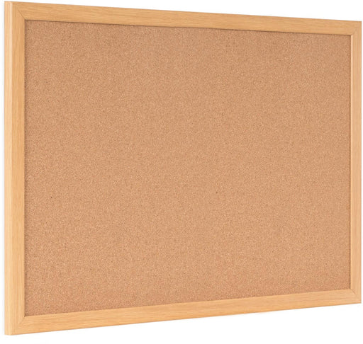 Bi - Office Earth Prime kurkbord met eiken omlijsting, 90 x 60 cm - OfficeTown
