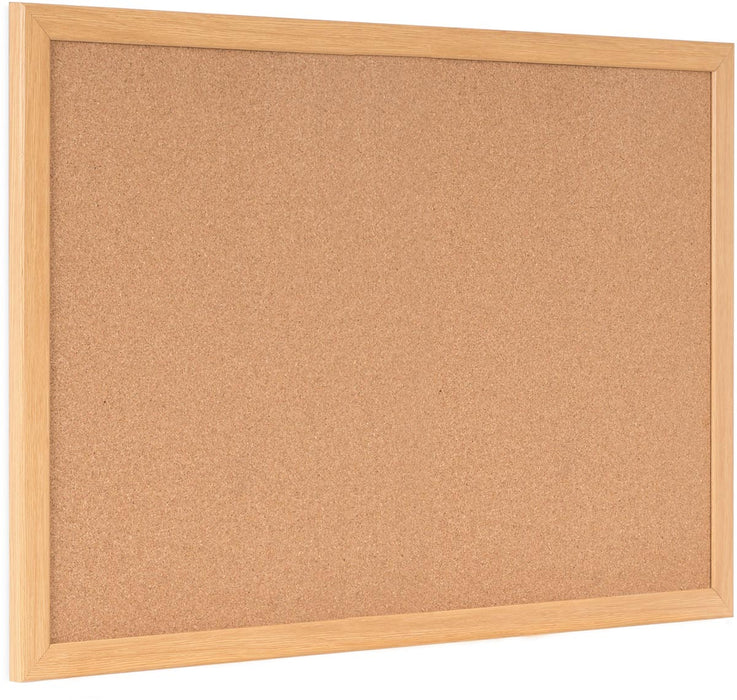 Bi - Office Earth Prime kurkbord met eiken omlijsting, 90 x 60 cm - OfficeTown