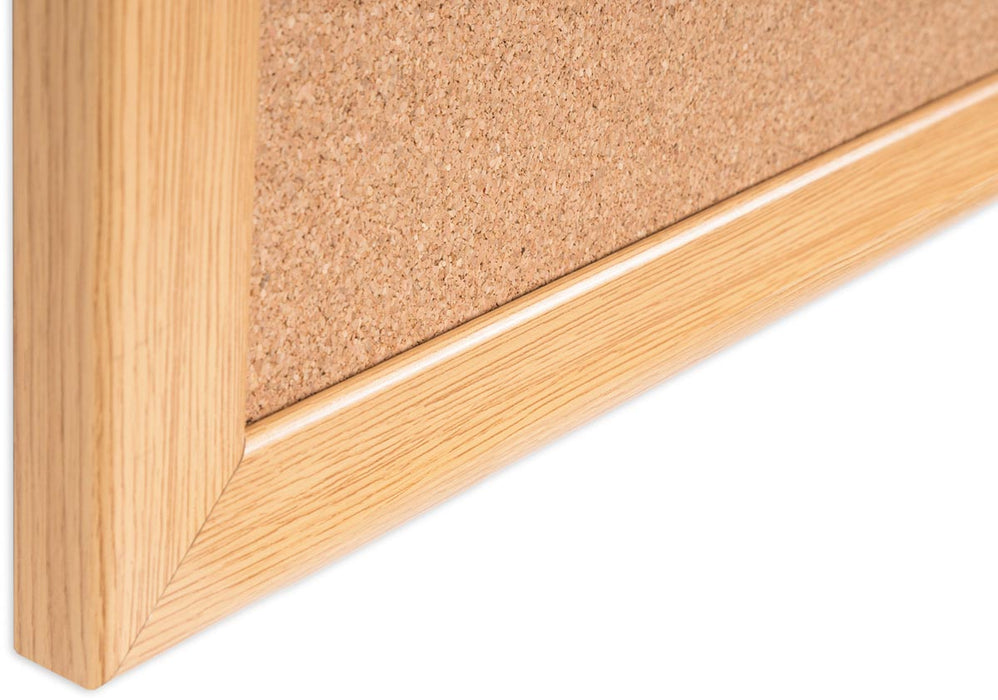 Bi - Office Earth Prime kurkbord met eiken omlijsting, 90 x 60 cm - OfficeTown