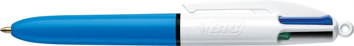 Bic 4 Kleuren Mini, balpen, 0,4 mm schrijfbreedte, 12 stuks - OfficeTown