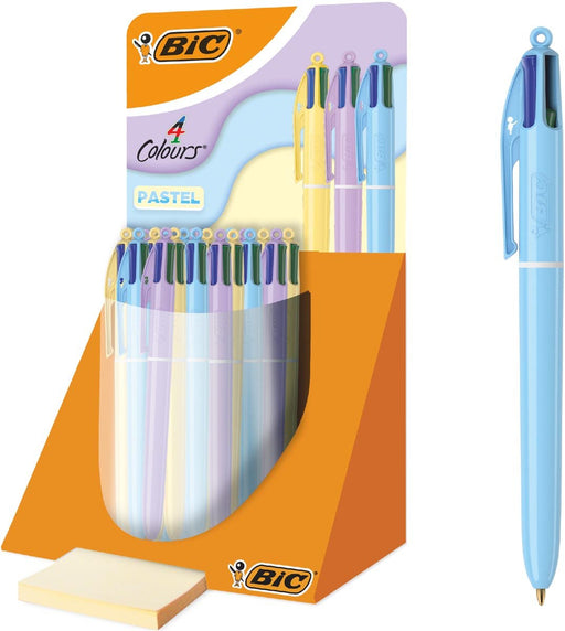 Bic 4 Kleuren Pastel balpen, medium, set van 30 stuks - OfficeTown