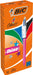 Bic 4 Kleuren Shine, balpen, 0,32 mm, 4 klassieke inktkleuren, metallic roze lichaam 12 stuks - OfficeTown
