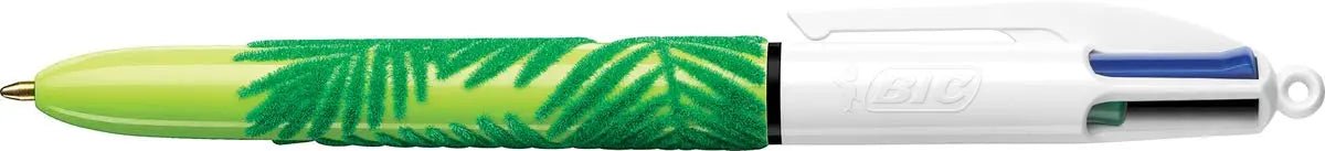 Bic 4 Kleuren Velours, balpen, 0,32 mm, 4 klassieke inktkleuren, set van 12 stuks - OfficeTown