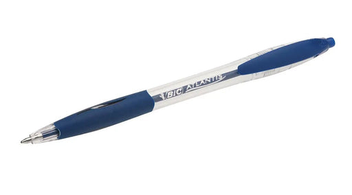 Bic Atlantis Classic blauwe balpen met rubberen grip - OfficeTown