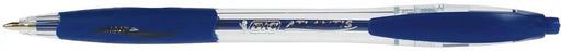 Bic Atlantis Classic blauwe balpen met rubberen grip - OfficeTown