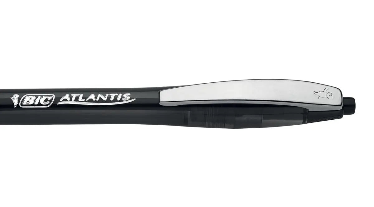 Bic Atlantis Soft balpen 1 mm, zwart 12 stuks - OfficeTown