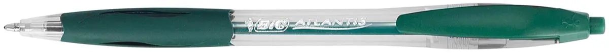Bic balpen Atlantis Classic in groen met rubberen grip - OfficeTown